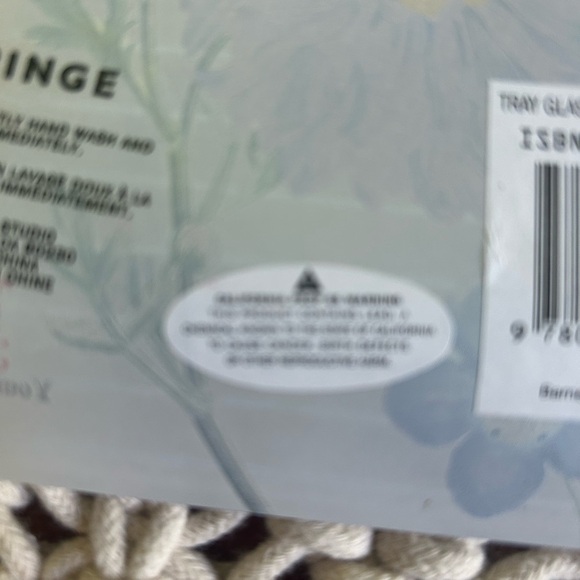 Fringe Studio Printemps Fleurs FRIEND Rectangular Glass Trinket Tray 8" x 4" - Picture 4 of 6